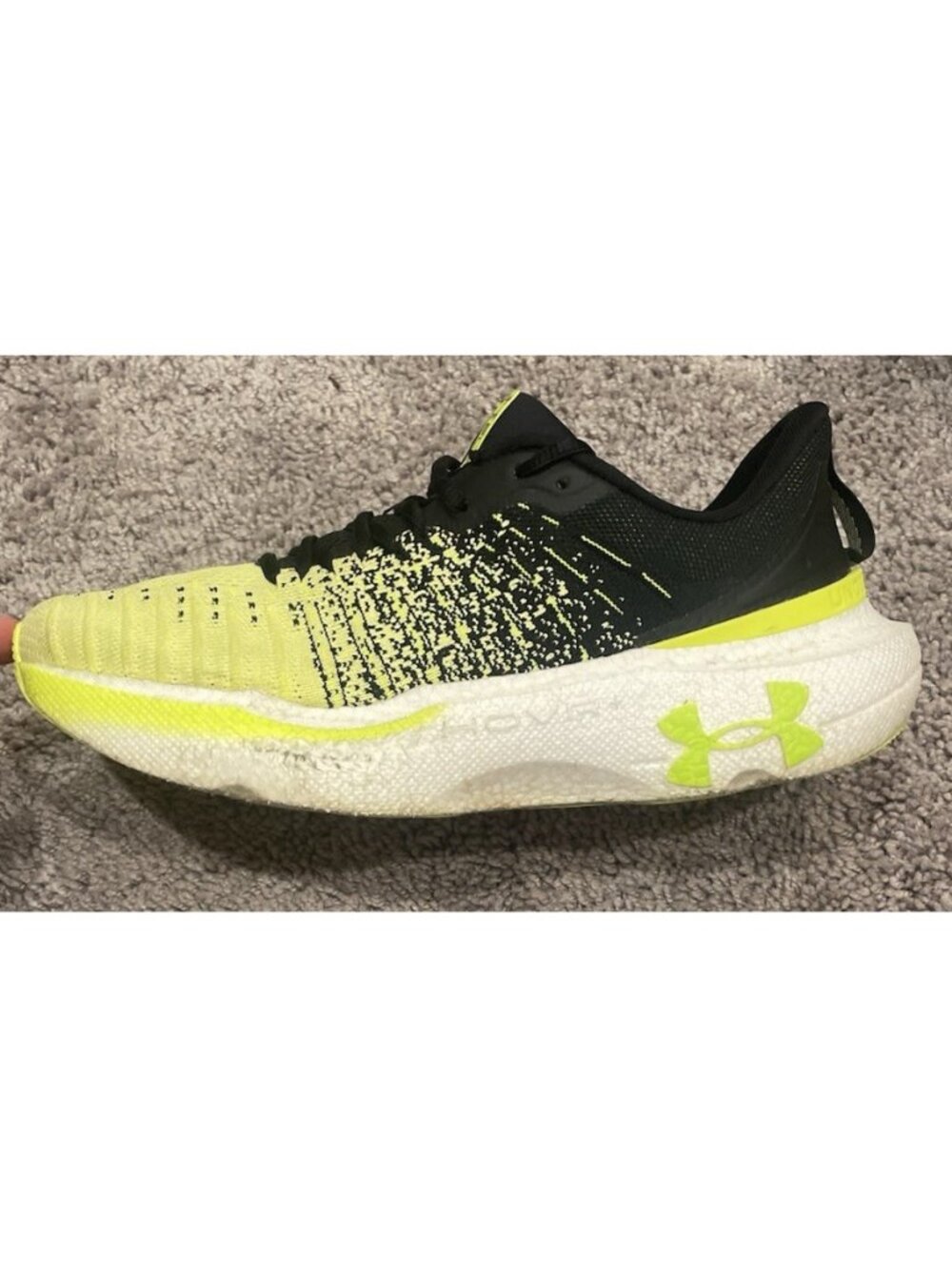 Under Armour Infinite Elite Men's Size 10.5 Black Yellow Shoes 3027189-002